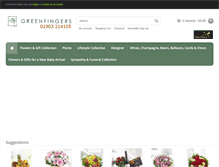 Tablet Screenshot of greenfingersflorists.com